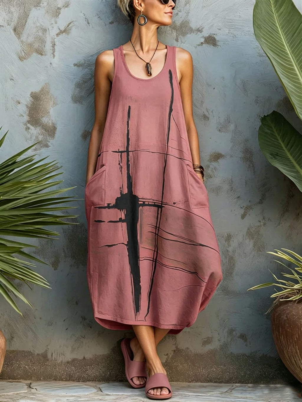 Sommerliches Casual-Kleid mit Taschen – Bild 5 | LuxeStyle