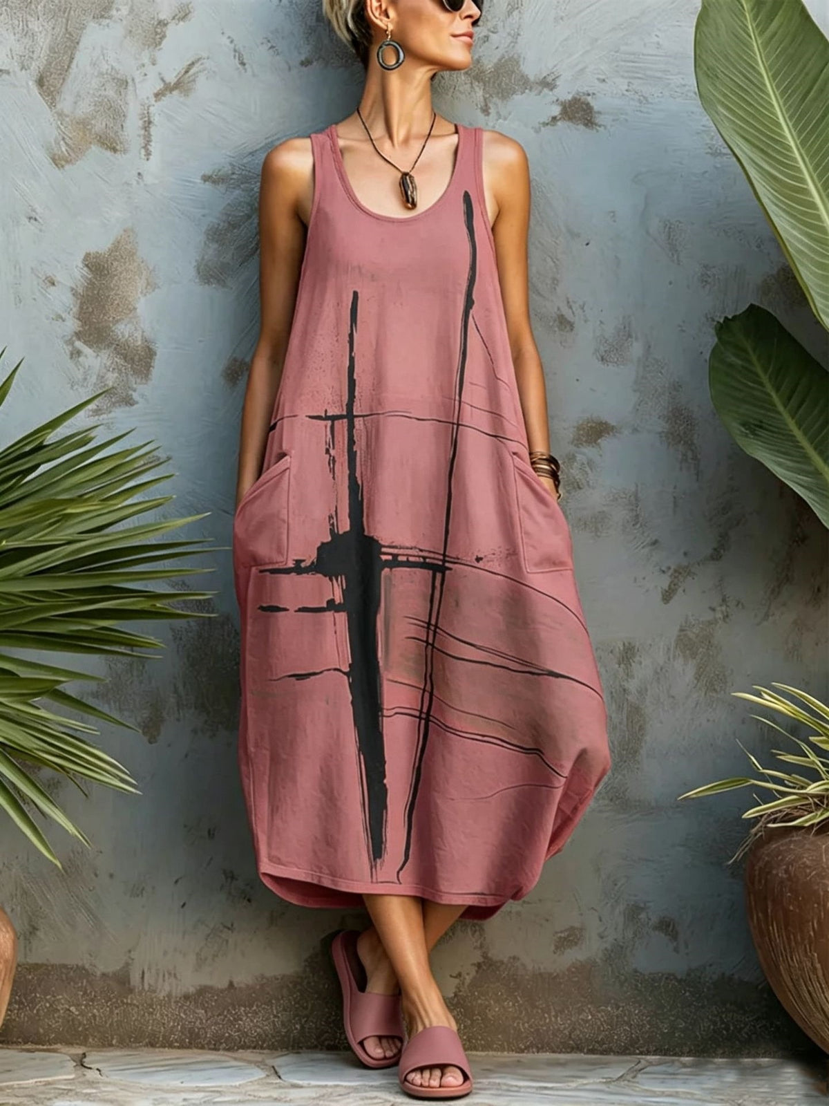 Sommerliches Casual-Kleid mit Taschen – Bild 5 | LuxeStyle