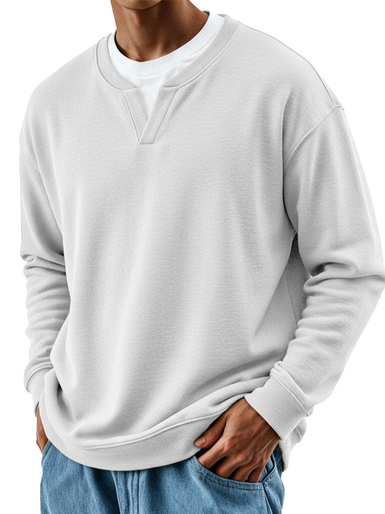 Patchwork Crew-Top mit langen Ärmeln – Bild 15 | LuxeStyle