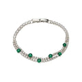 Vergoldetes Armband mit Zirkonia, zweilagig – Ansicht 2
