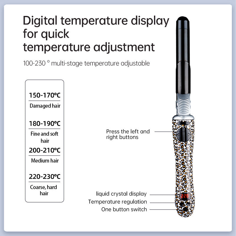 Automatischer Lockenstab mit Leopard-Print