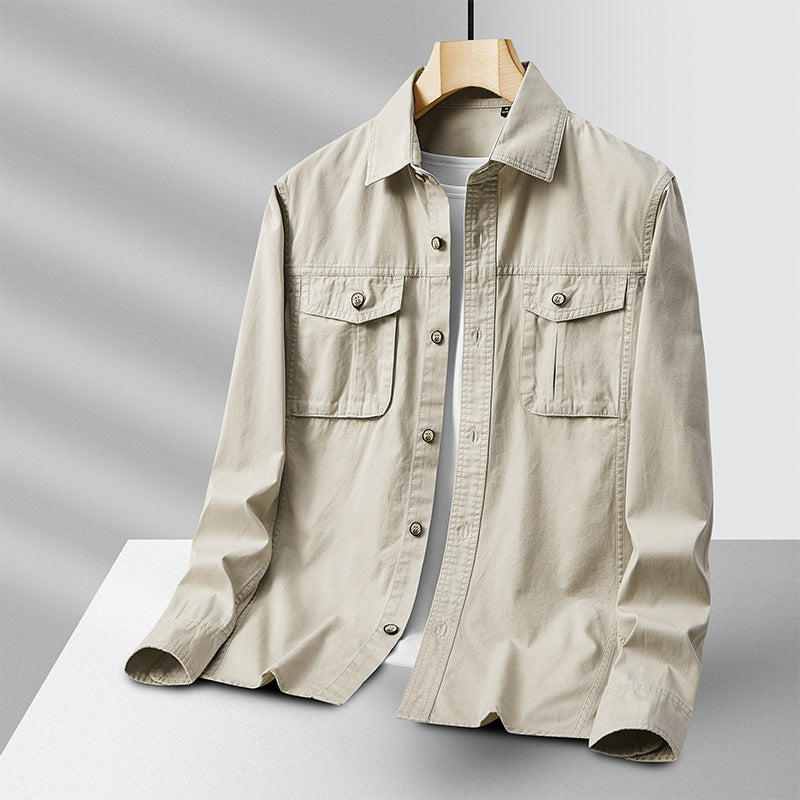 Herren-Arbeitsjacke mit Unifarbe – Bild 8 | LuxeStyle