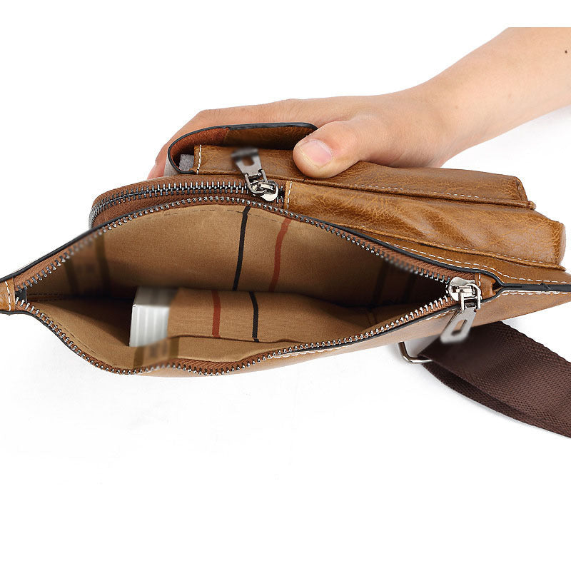 Brusttasche aus PU-Leder mit Reissverschluss – Bild 2 | LuxeStyle