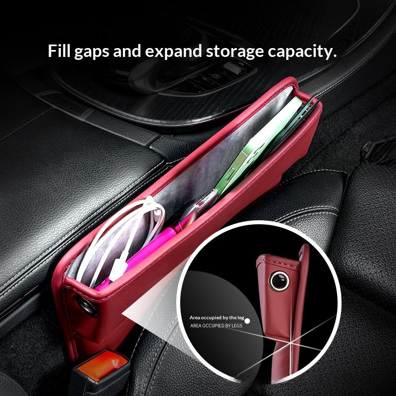 Auto-Sitzlücken-Organizer aus Leder