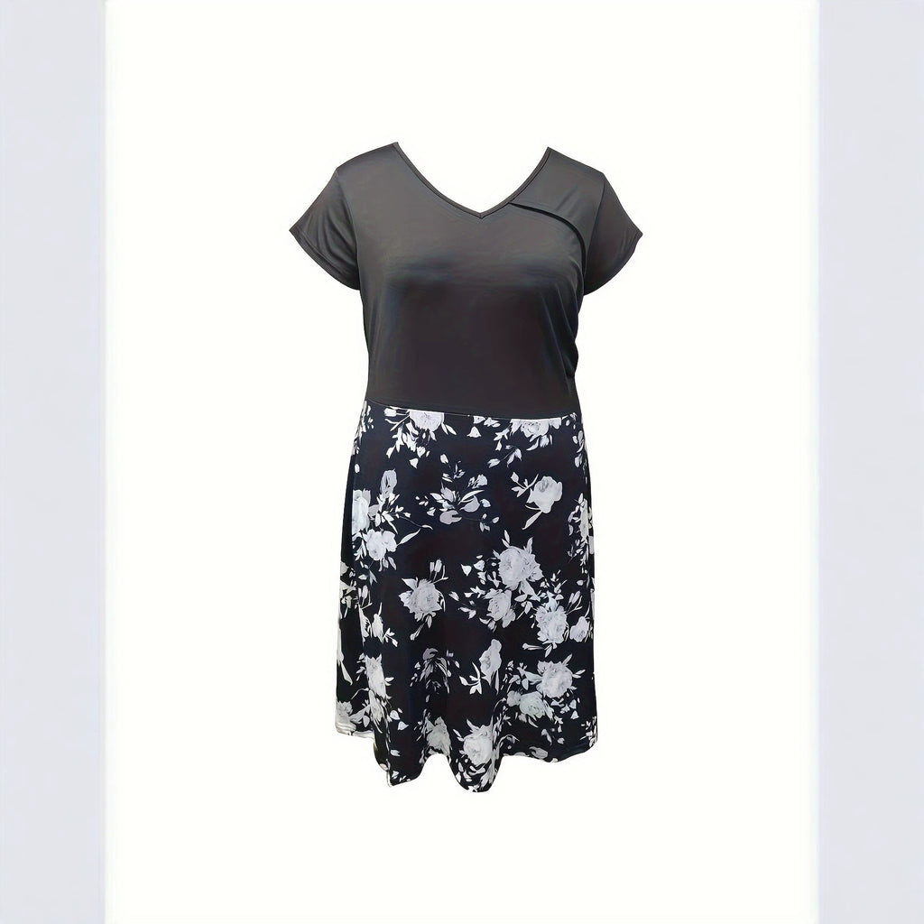 Blumenkleid mit elastischer Taille