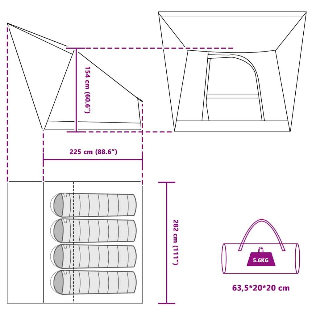 Campingzelt 282 aus Polyester