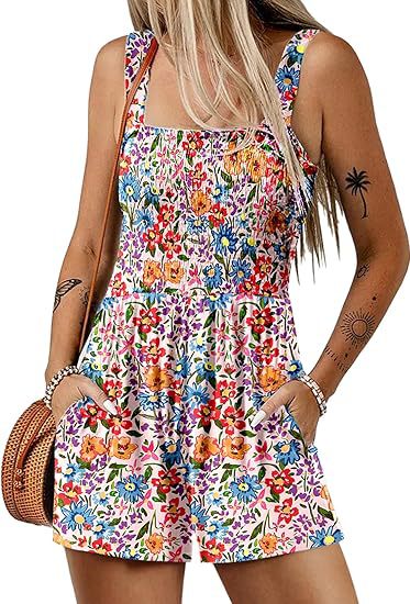 Damen Blumenprint Jumpsuit