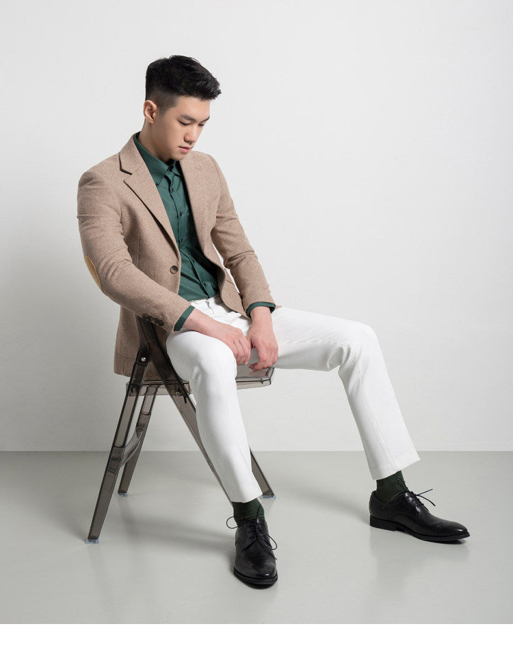 Retro-Anzugjacke Khaki, europäischer Stil