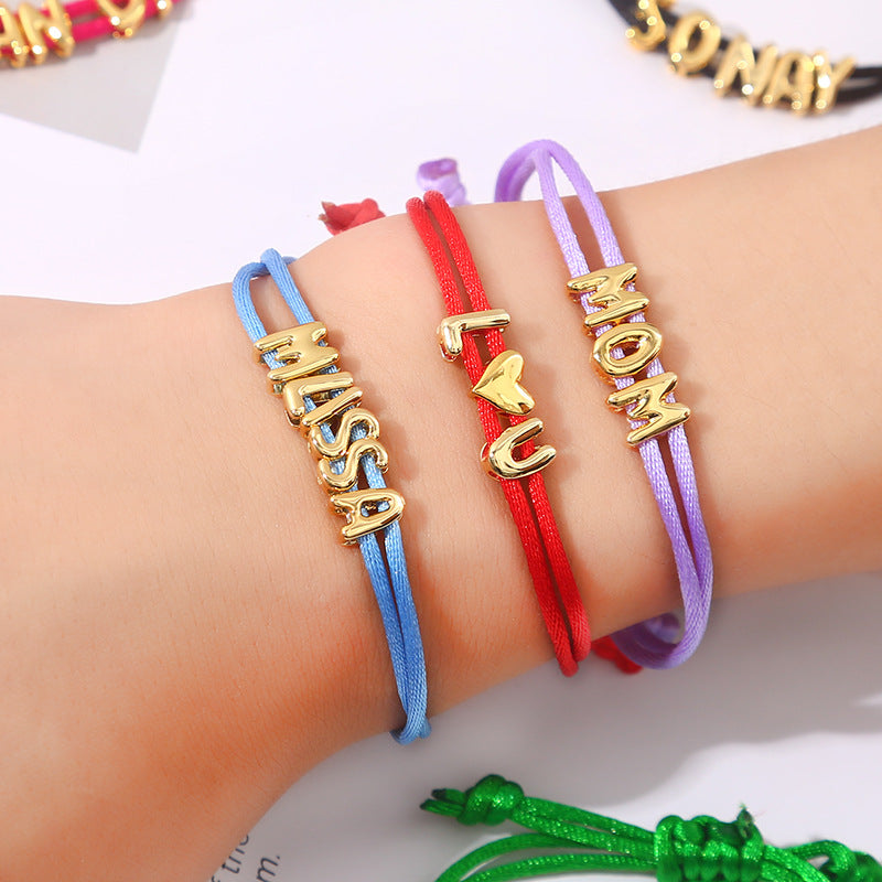 Armband mit 26 Buchstaben und geflochtenem Seil – Bild 3 | LuxeStyle