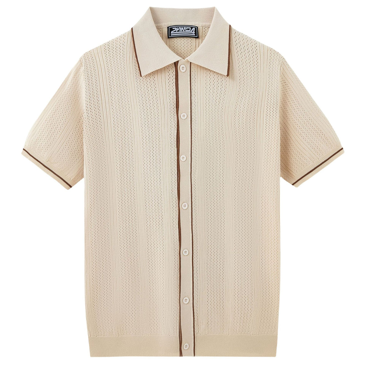 Kurzarm Strick Polo-Shirt für Herren – Bild 2 | LuxeStyle
