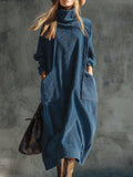 Kord-Kleid mit A-Linie und Taschen – Bild 11 | LuxeStyle