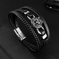 Tigerkopf-Armband aus geflochtenem Leder – Bild 3 | LuxeStyle