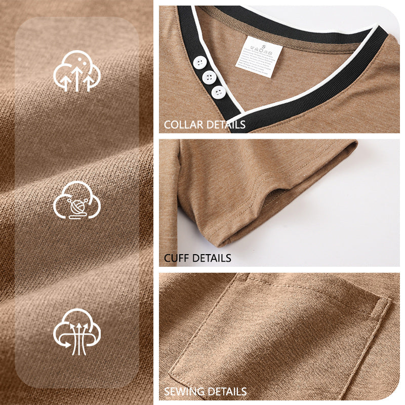 Herren T-Shirt mit V-Ausschnitt Kurzarm