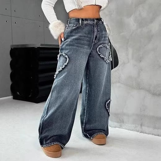 Street-Style Loose Straight-Leg Jeans