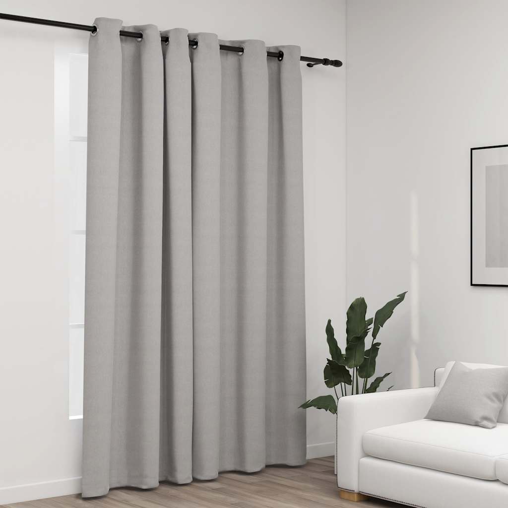 Verdunkelungsvorhang mit Ösen, Leinenlook