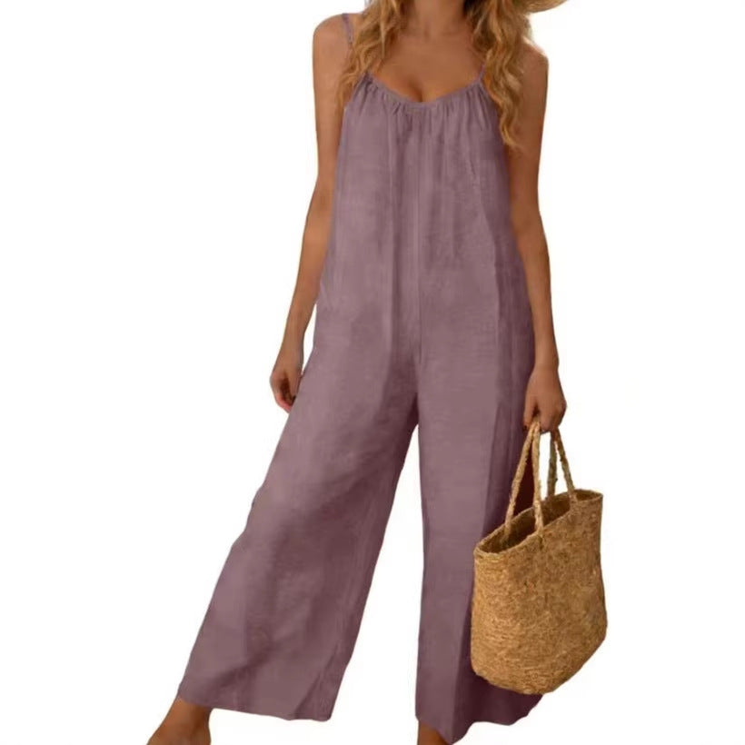Jumpsuit mit verstellbaren Trägern und Taschen