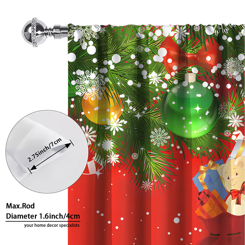 Weihnachtsvorhänge mit 3D-Digitaldruck