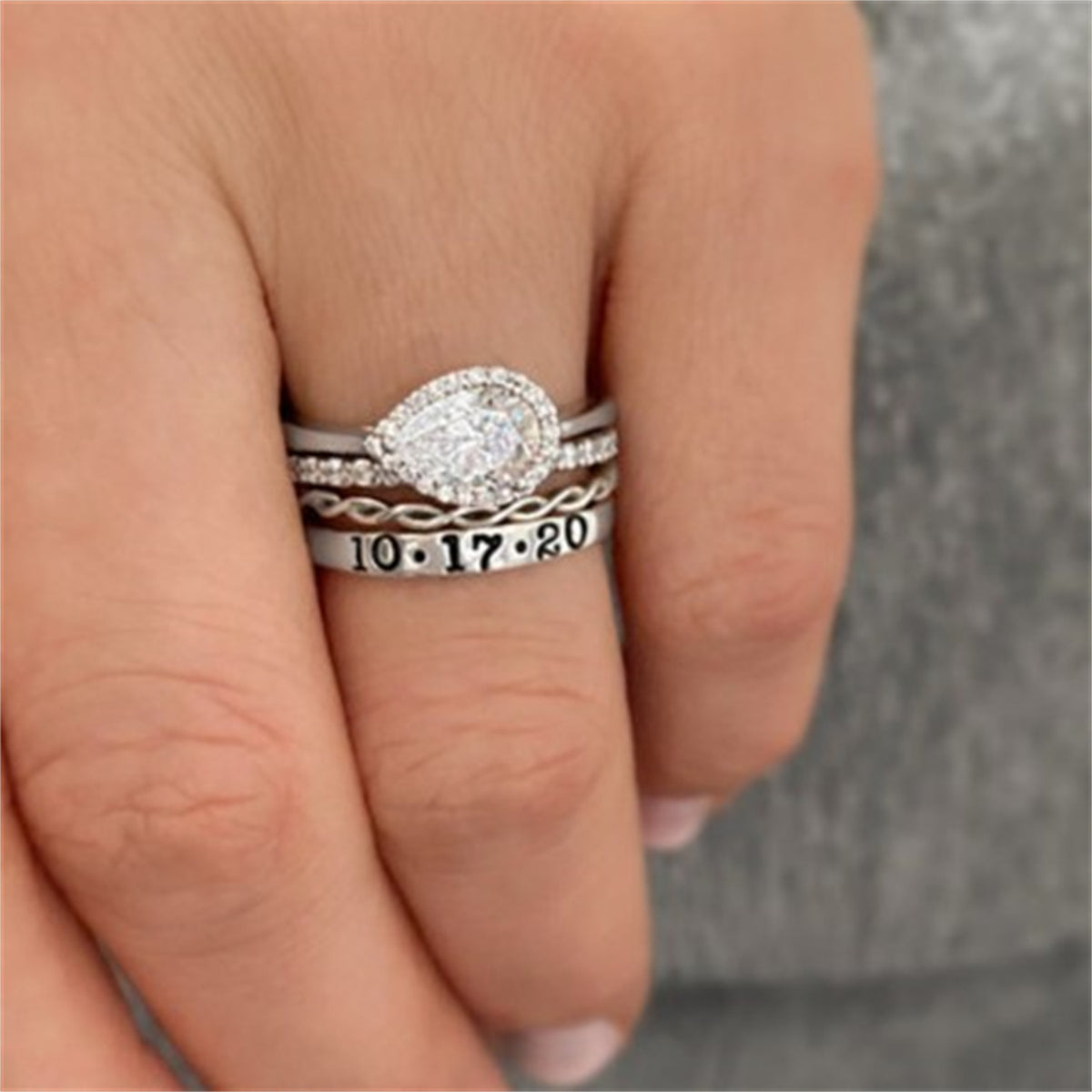 Faltbarer Diamant-Kombinationsring – Bild 1 | LuxeStyle