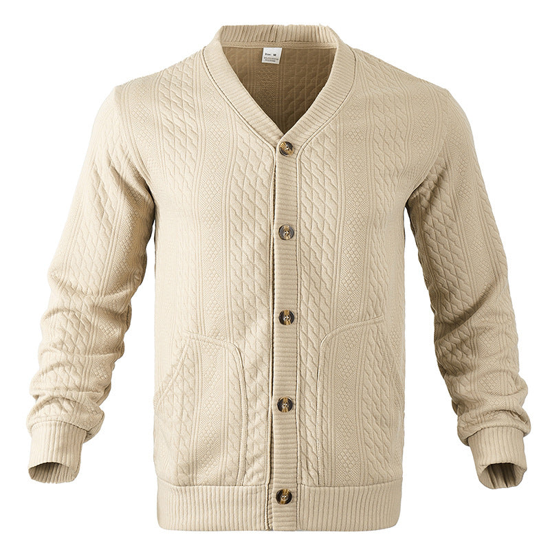 Retro Jacquard Cardigan für Herren
