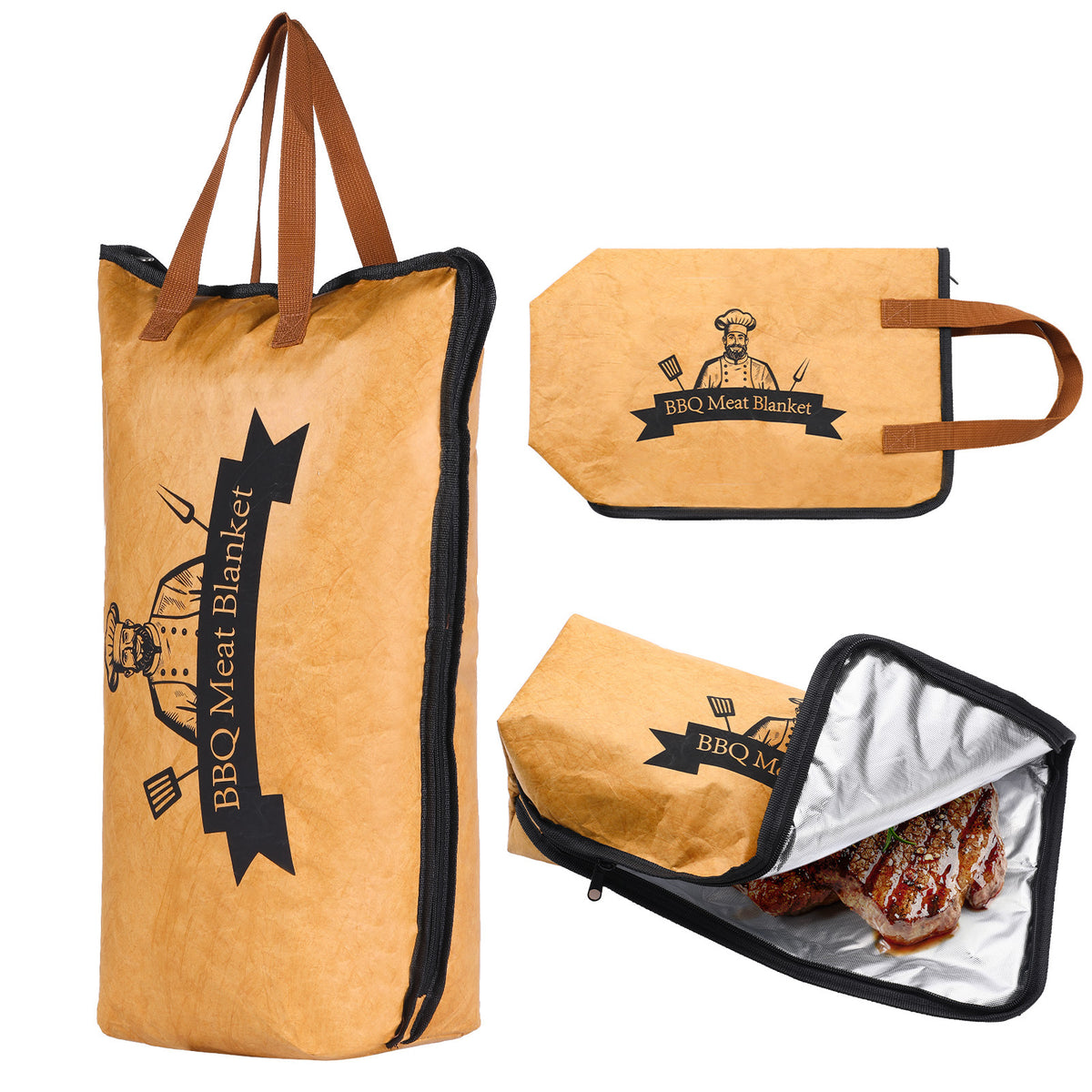 Tyvek Grillthermo-Tasche 23" (braun) – Bild 5 | LuxeStyle