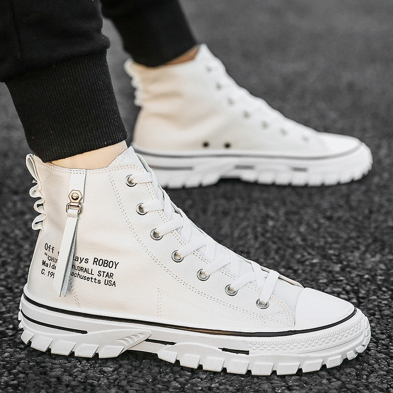 Atmungsaktive Canvas Schuhe mit dicker Sohle – Bild 3 | LuxeStyle