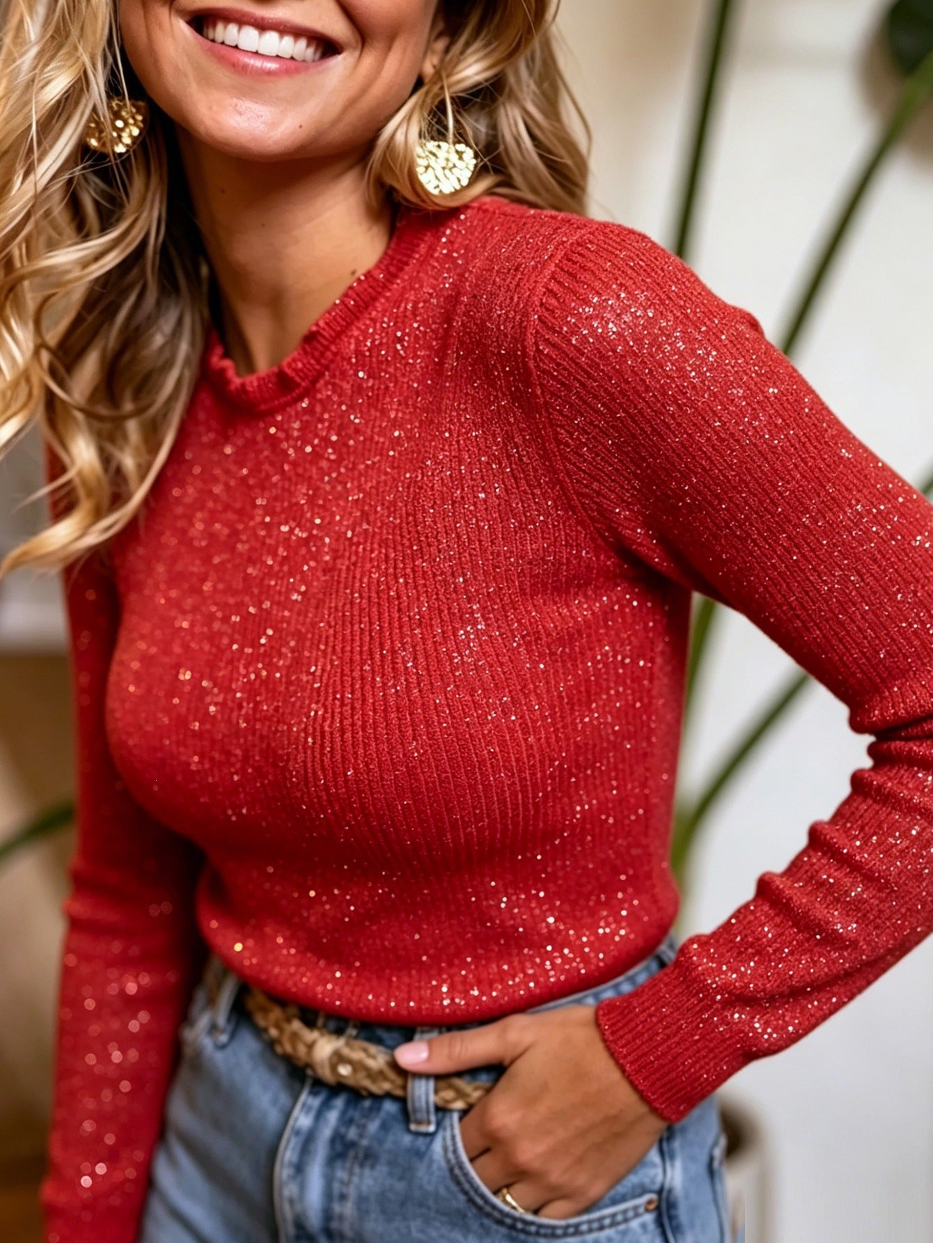 Eleganter Strickpullover mit Rollkragen