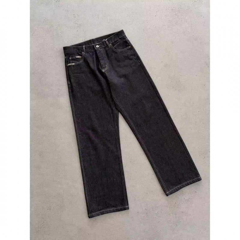 Kurze Washed Denim Jeans für Herren