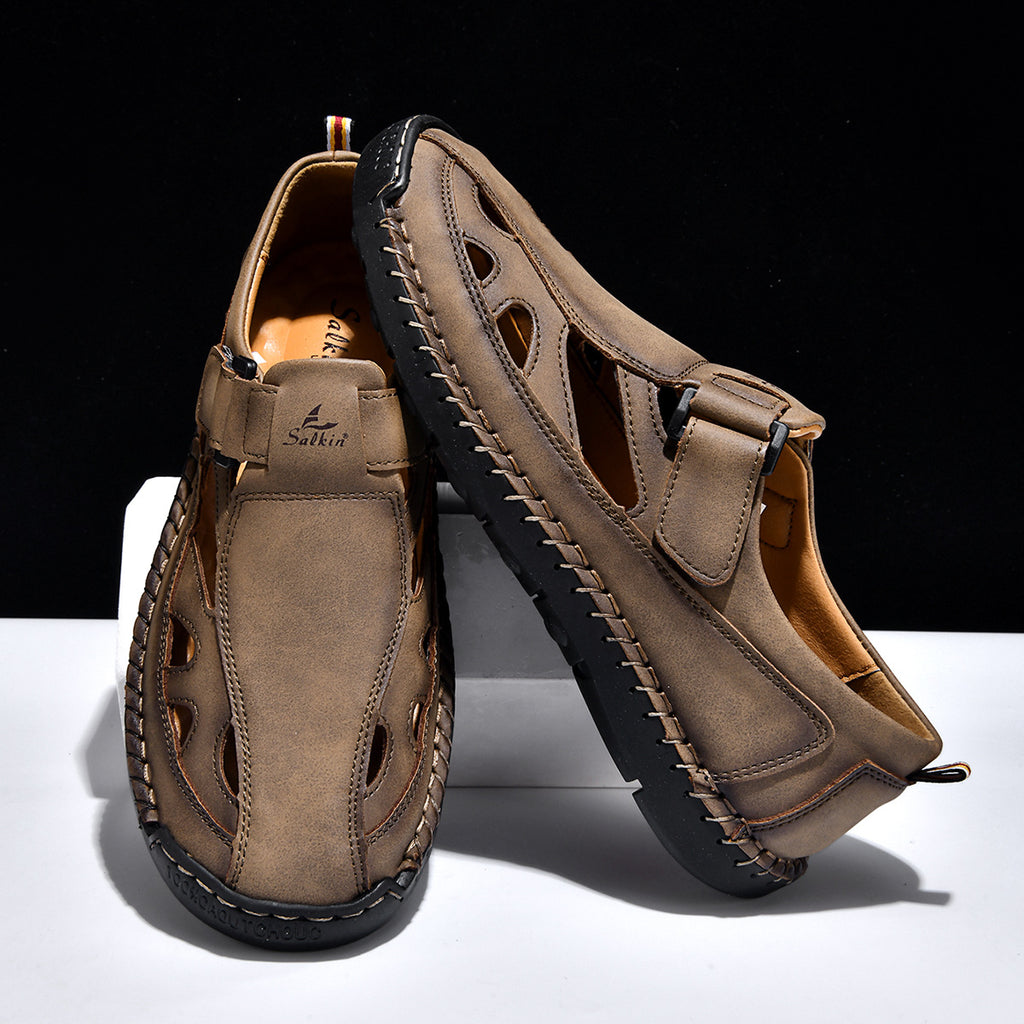 Atmungsaktive, handgenähte Sandalen für Herren