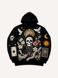 Skull Print Hoodie für Herren