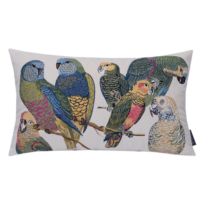 Papagei Samt-Kissen | LuxeStyle