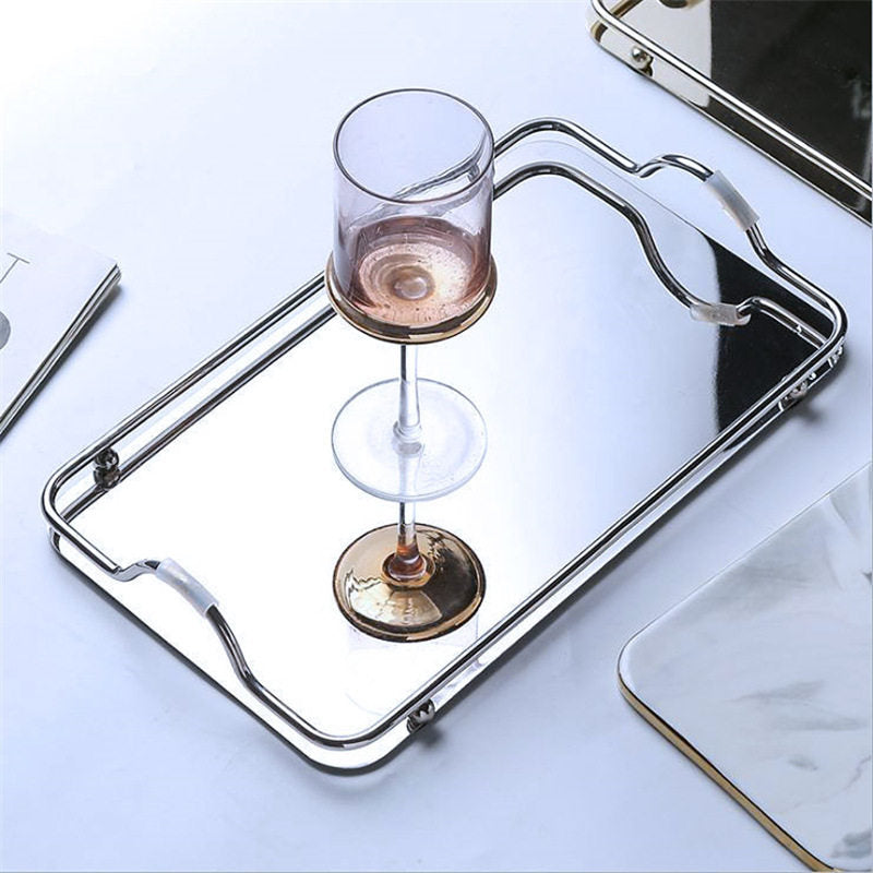 Edelstahl-Serviertablett Gold/Silber – Bild 3 | LuxeStyle