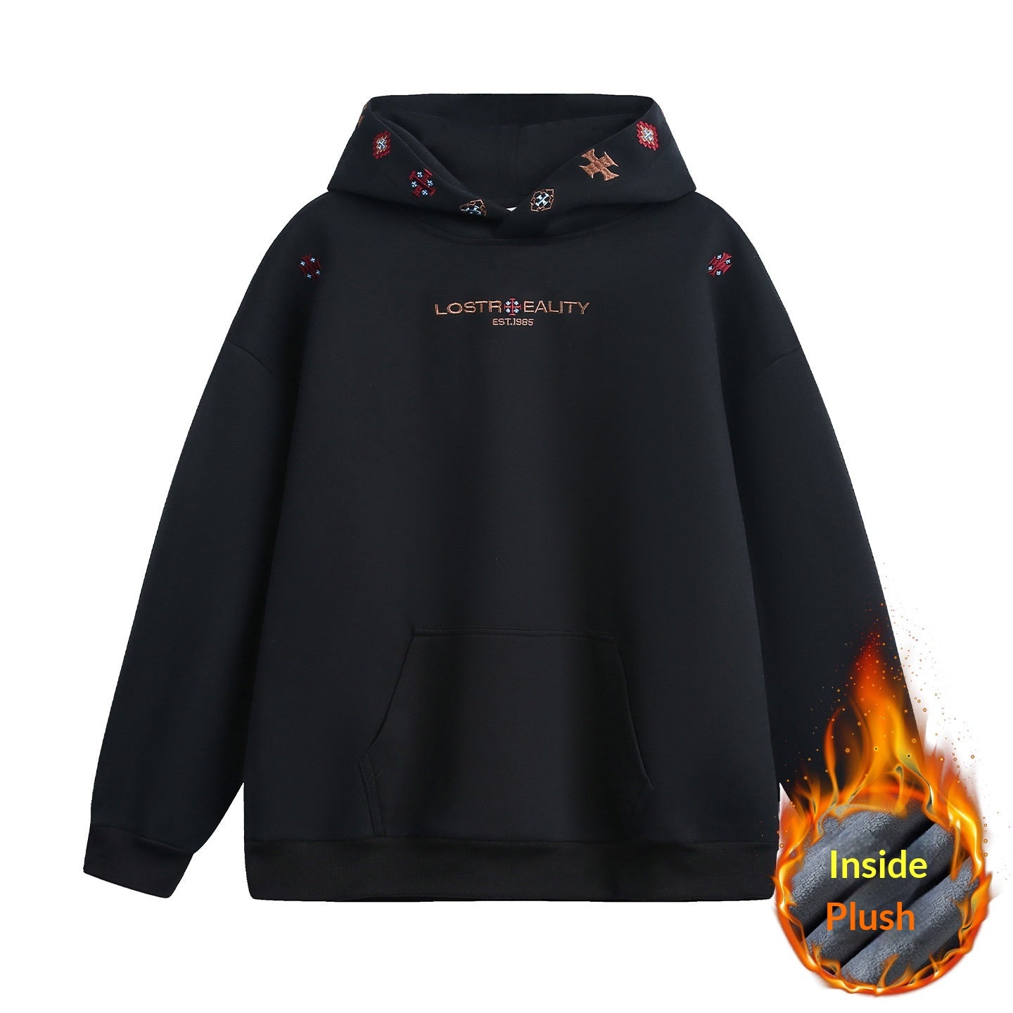 Ethnischer Hoodie mit Stickerei