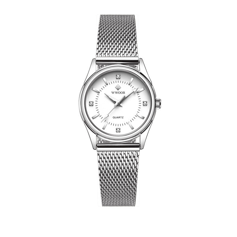 Quarzuhr mit Milanaise-Armband für Damen – Bild 3 | LuxeStyle