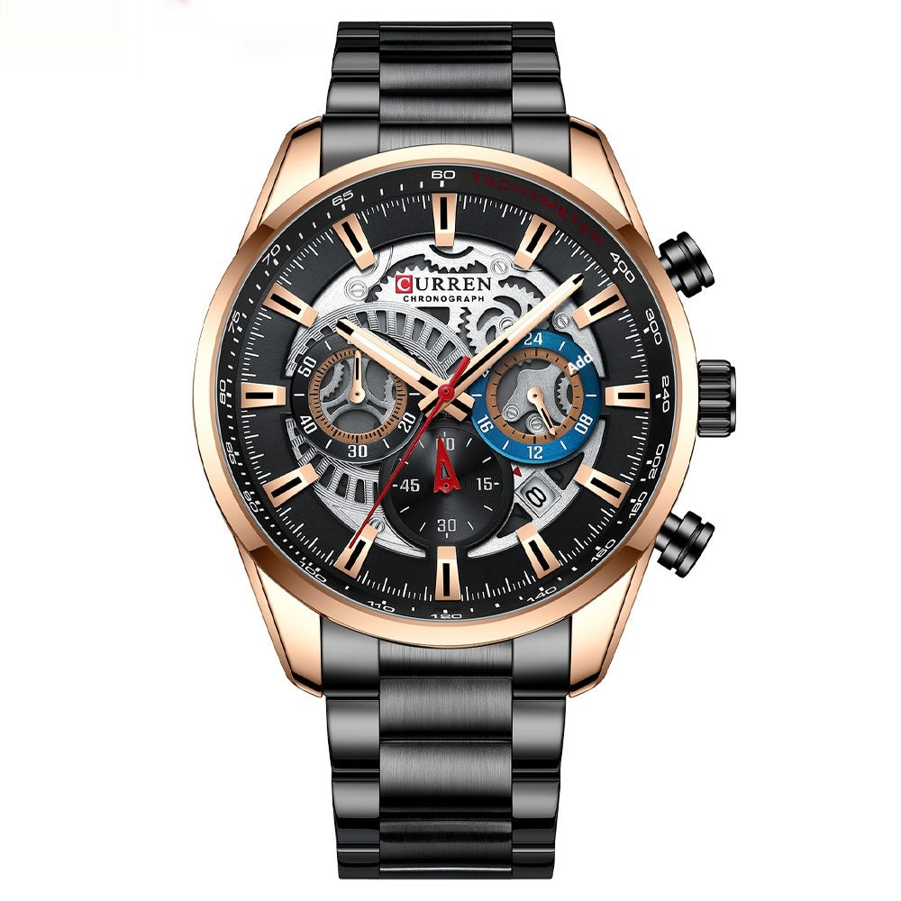 Herren-Armbanduhr mit 6 Zeigern