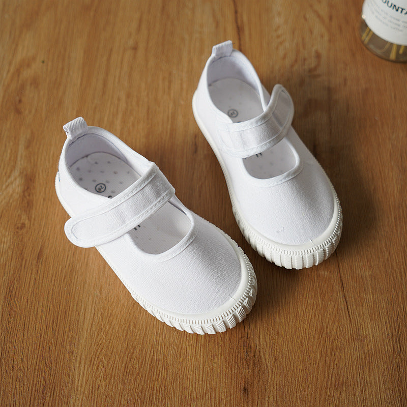 Weisse Canvas-Sneakers für Kinder – Bild 5 | LuxeStyle