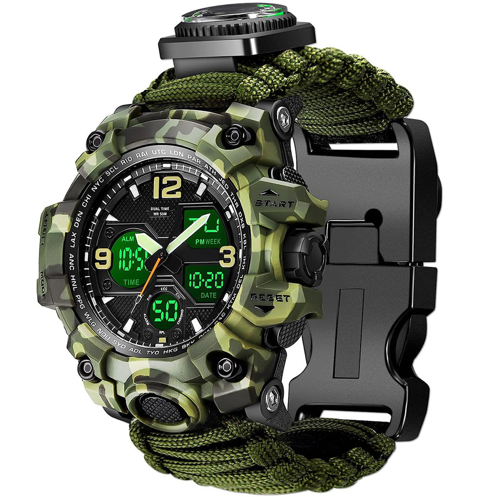 Taktische Uhr mit Dual-Display