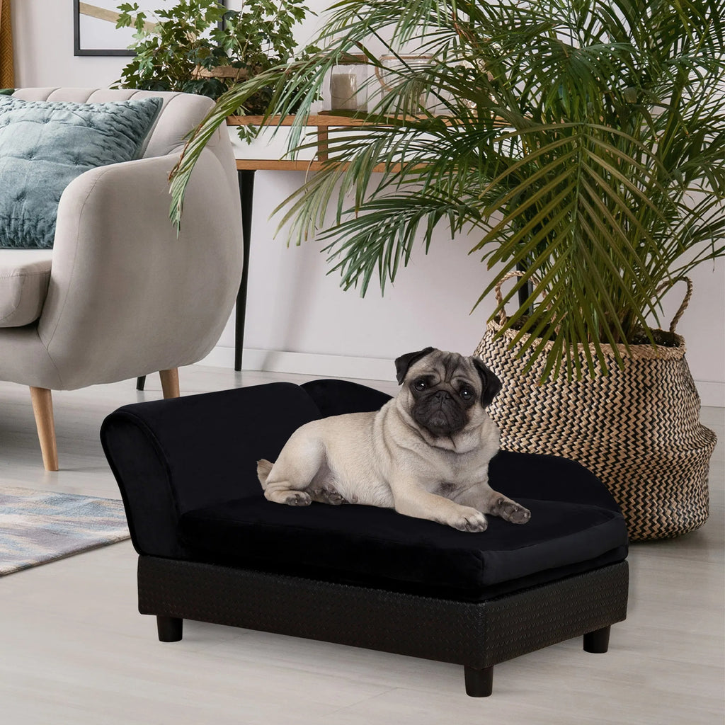Hundebett mit Stauraum, Schwarz