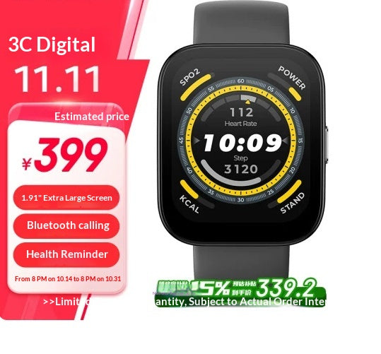 Dawn White Smartwatch mit Puls- und Blutsauerstoffmessung