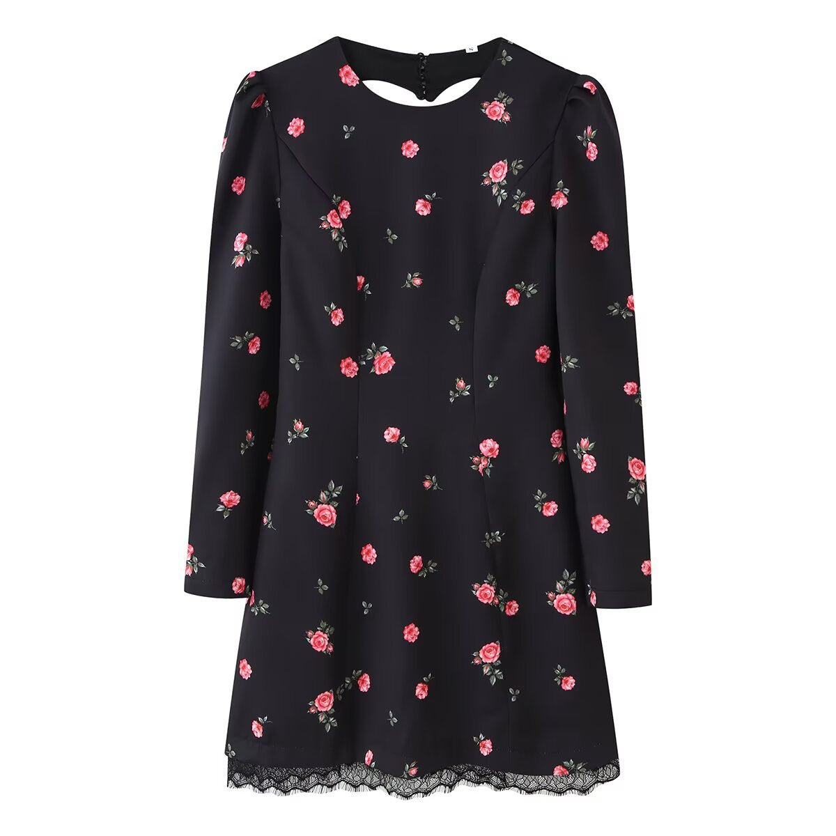 Elegantes Kleid mit Herz-Muster
