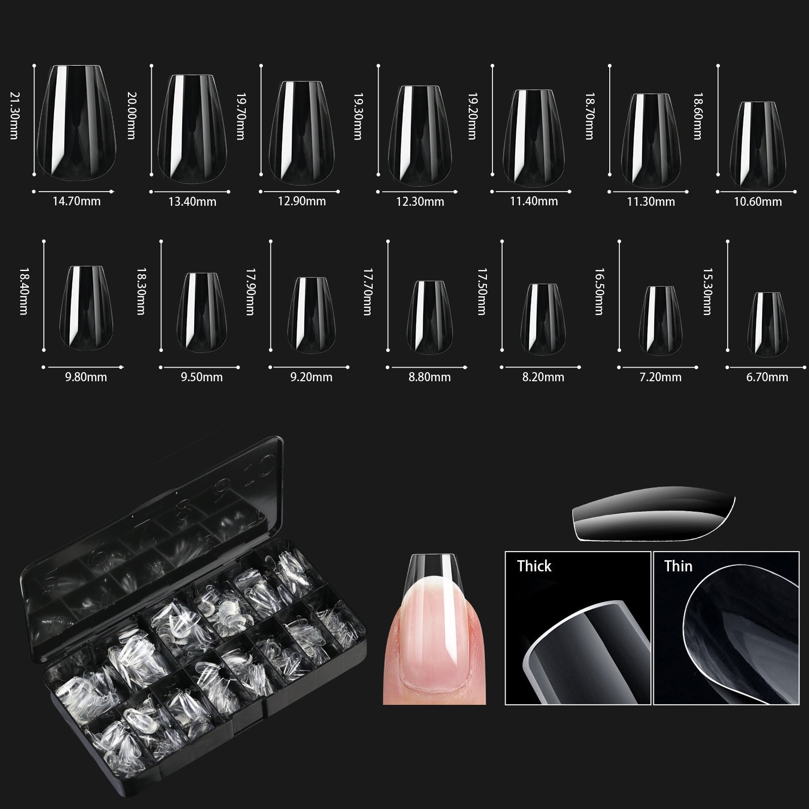 Transparente Nagel-Tips
