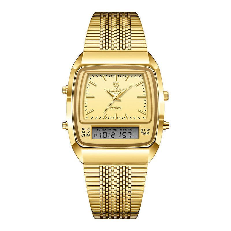 Business Casual Mesh-Armbanduhr mit Doppelanzeige