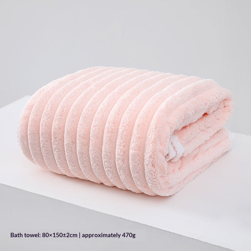 Dickes Korallen-Fleece Badetuch