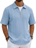 Sportliches Halb-Zip Polo-Shirt mit U-Boot-Ausschnitt