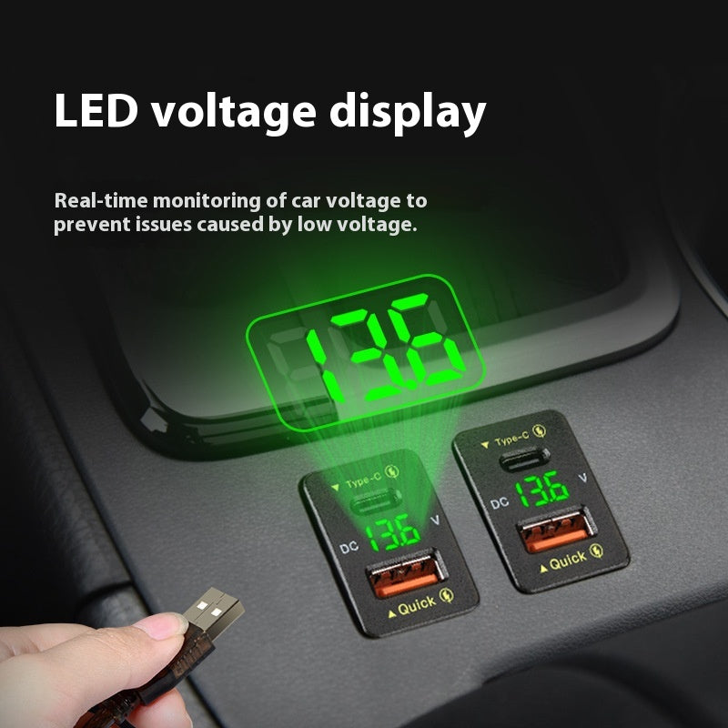 48W QC3.0 Auto-Ladegerät mit Voltanzeige