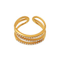 Dreifach-Ring mit Zirkonia-Pflasterung – Bild 4 | LuxeStyle