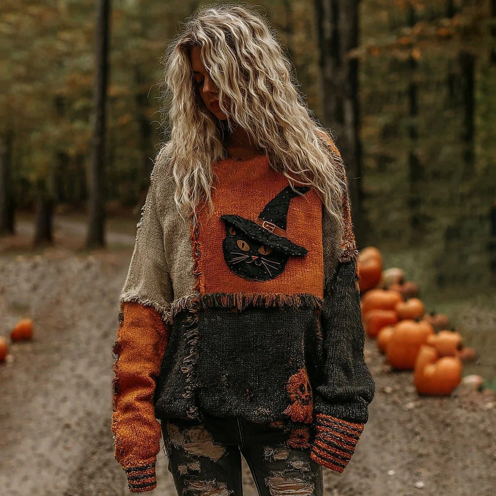 Langes Damen Sweatshirt mit 3D-Effekt