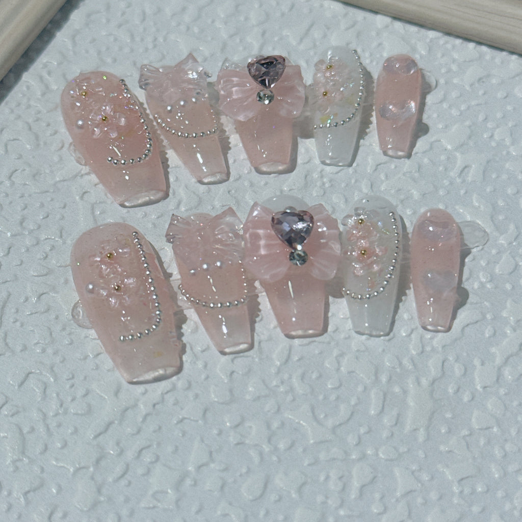 Mädchenhafte Schleifen-Nailsticker | LuxeStyle