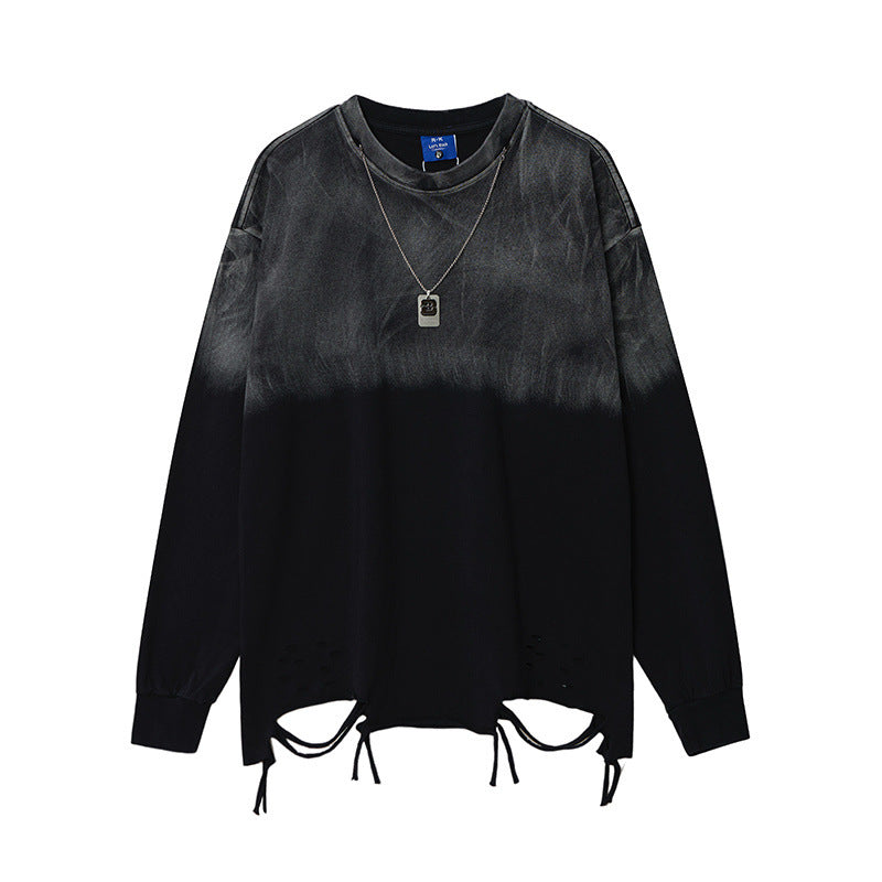 Ombre Washed-Look Loose-Fit Baumwollshirt