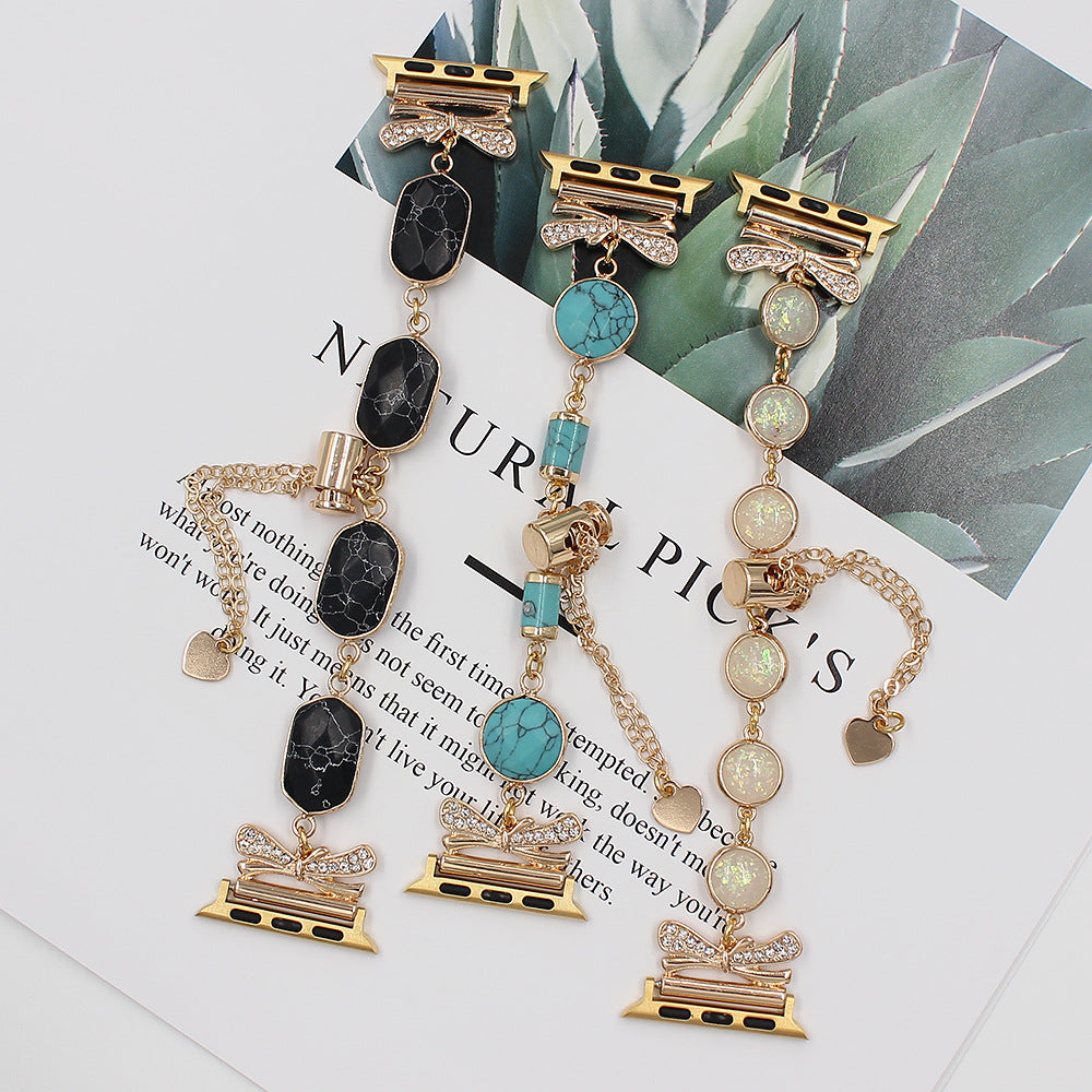 Uhrenarmband aus Legierung mit Steinbesatz – Bild 11 | LuxeStyle