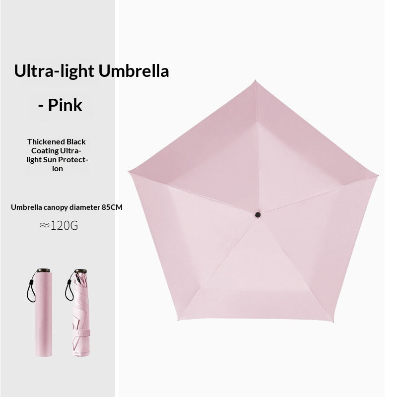 Ultraleichter 3-fach Regenschirm mit 5 Rippen